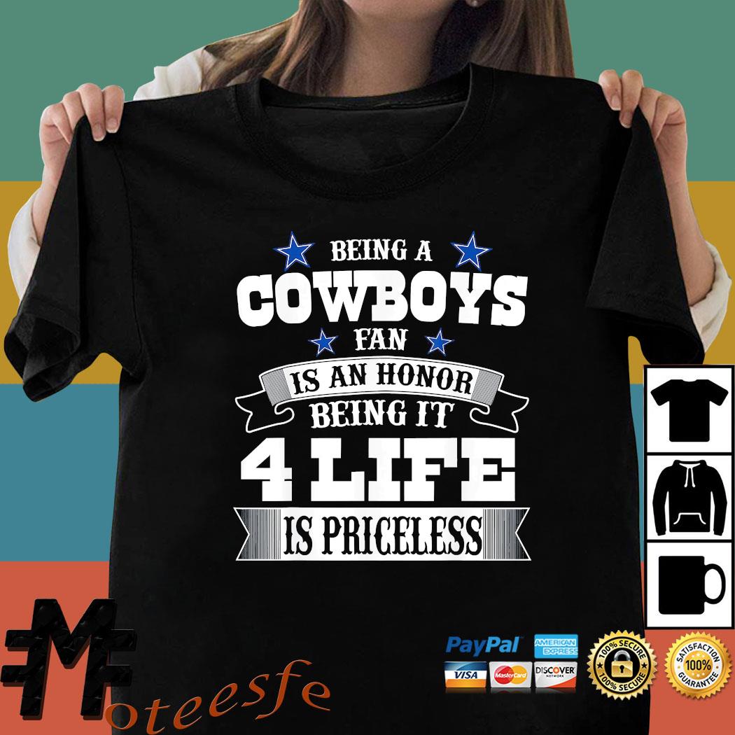 Being a Cowboys Fan 4 Life is Priceless NFL Dallas Cowboys 2 T Shirt –  Teelion