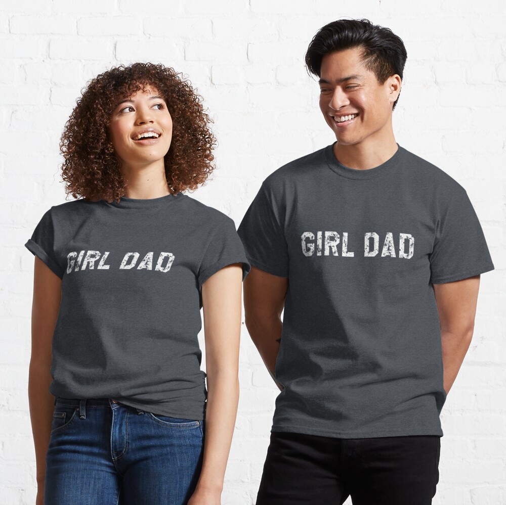 Vintage Fathers Day Girl Dad Shirt Proud Father Of Girls