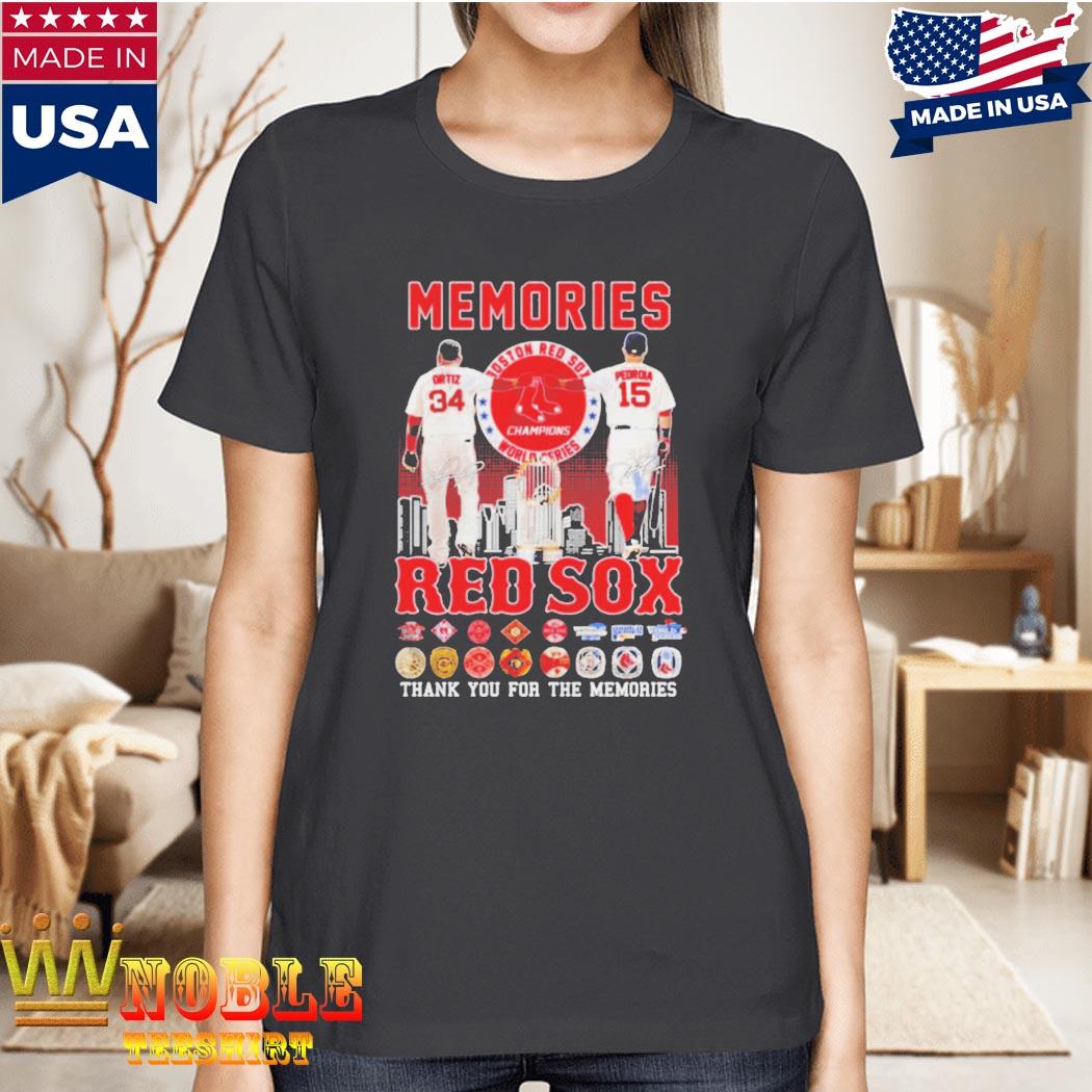 Ortiz and Pedroia Memories Boston Red Sox thank you for the memories 2022  shirt, hoodie, sweater, long sleeve and tank top