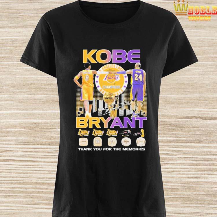 Original Kobe Bryant La Lakers Nba Champions Thank You For The Memories  Signature T-shirt,Sweater, Hoodie, And Long Sleeved, Ladies, Tank Top