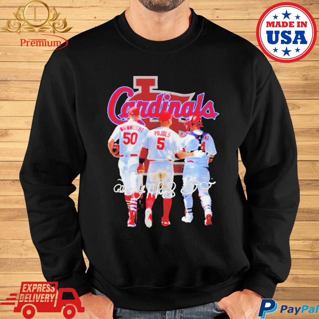 Original St Louis Cardinals Adam Wainwright Albert Pujols Yadier Molina  Signatures Men's 2022 T-shirt,Sweater, Hoodie, And Long Sleeved, Ladies,  Tank Top