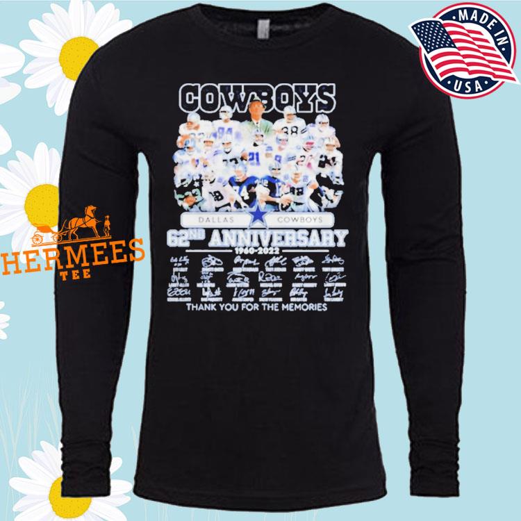 Dallas Cowboys 62 anniversary 1960-2022 Black t-shirt |