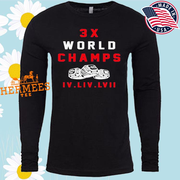 Kansas City Chiefs 3x World Champs T-shirt - REVER LAVIE