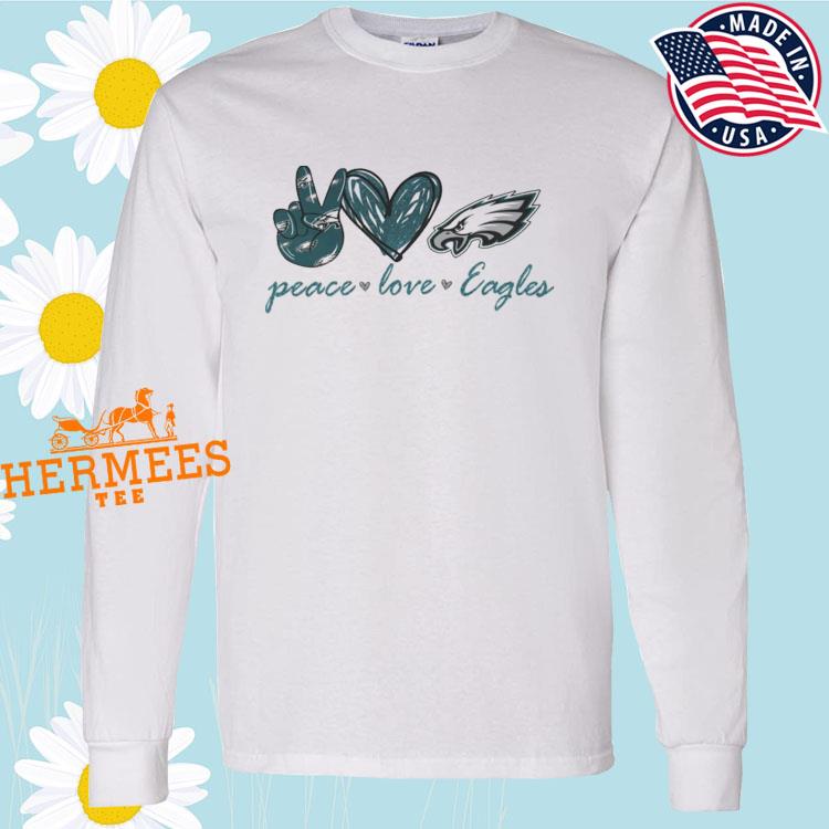 Peace Love Philadelphia Eagles T-Shirt For Women - Personalized