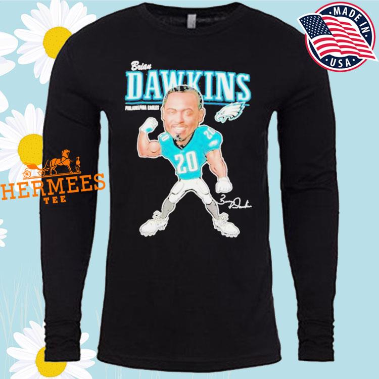 Brian Dawkins Philadelphia Eagles Homage Retired Player Caricature Tri  Blend T Shirt Ash - Limotees