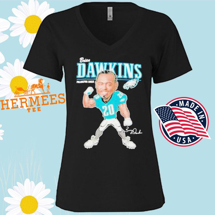 Brian Dawkins Philadelphia Eagles Homage Retired Player Caricature Tri  Blend T Shirt Ash - Limotees