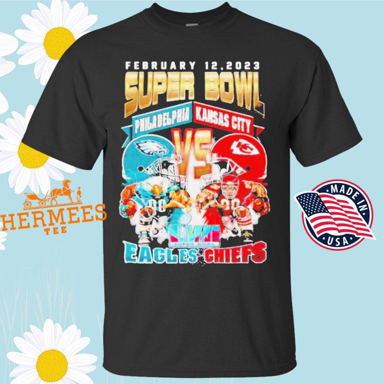 FREE shipping Philadelphia Eagles vs Kansas City Chiefs mascot Feb 12 2023 Super  Bowl shirt, Unisex tee, hoodie, sweater, v-neck and tank top