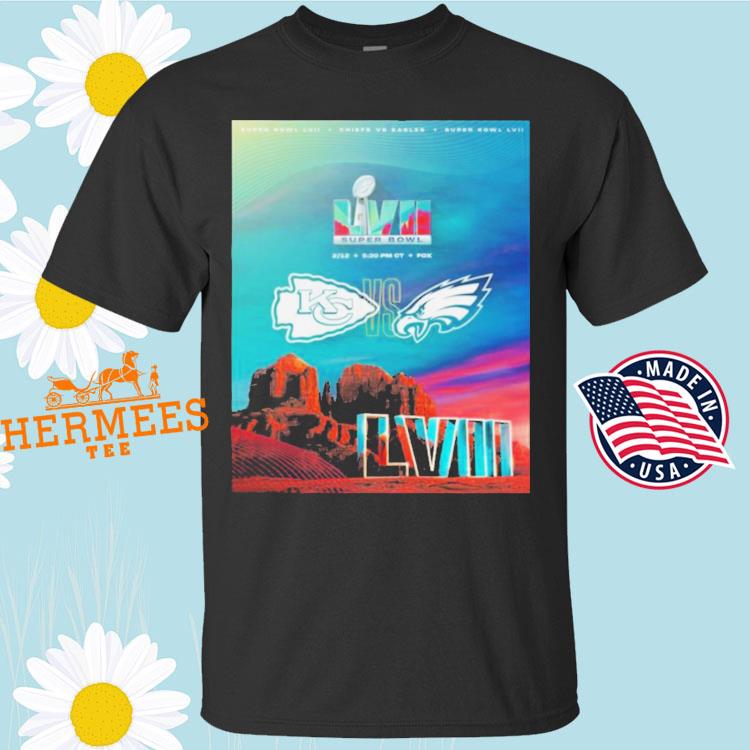 Super Bowl 2023 LVII Shirt, Kansas City Chiefs Vs Philadelphia Eagles T- Shirt - Bring Your Ideas, Thoughts And Imaginations Into Reality Today