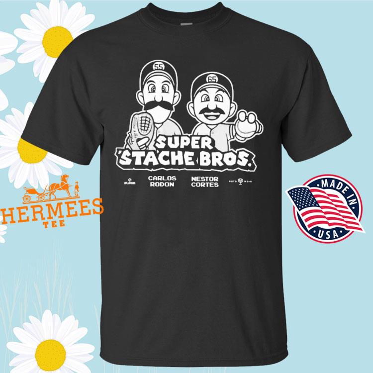 Official super 'stache Bros carlos rodon nestor cortes T-shirt, hoodie,  sweater, long sleeve and tank top