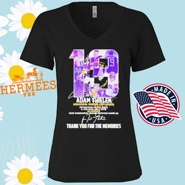 Official 19 Adam Thielen 2013 – 2023 Thank You For The Memories T-Shirt,  hoodie, sweater, long sleeve and tank top