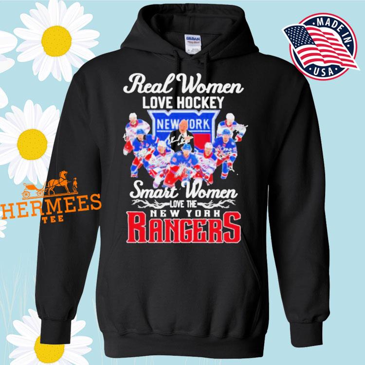 Official real women love hockey new york smart women love the new york  rangers shirt, hoodie, sweater, long sleeve and tank top