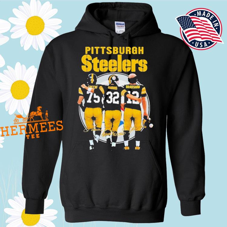 The Pittsburgh Steelers Greene Harris And Bradshaw Signatures Logo 2023 T- shirt,Sweater, Hoodie, And Long Sleeved, Ladies, Tank Top