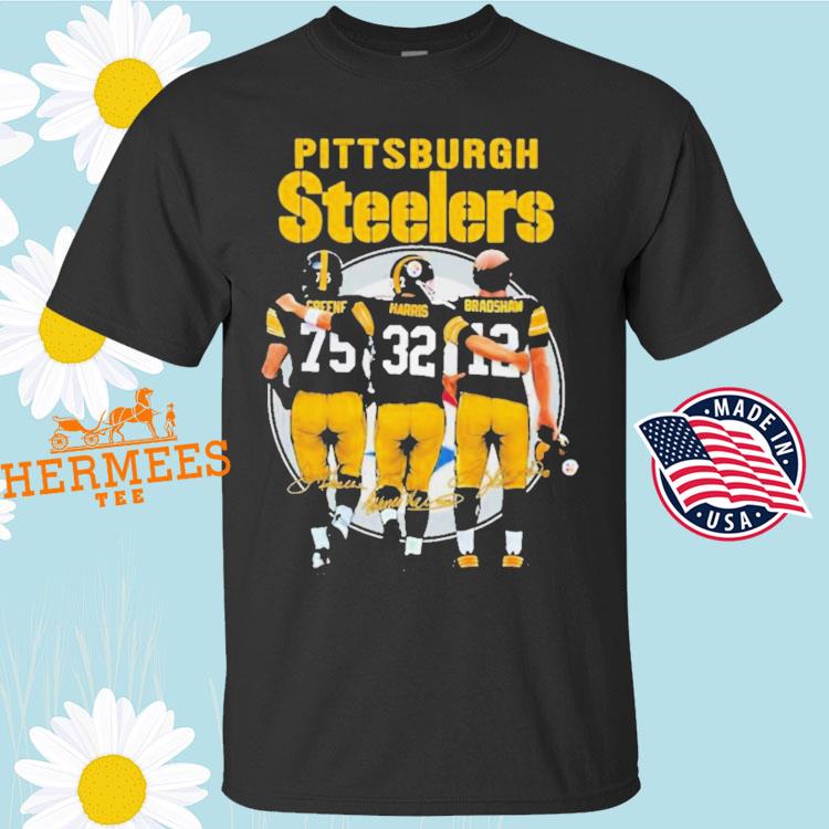 The Pittsburgh Steelers Greene Harris And Bradshaw Signatures Logo 2023  Sweatshirt, hoodie, sweater, long sleeve and tank top