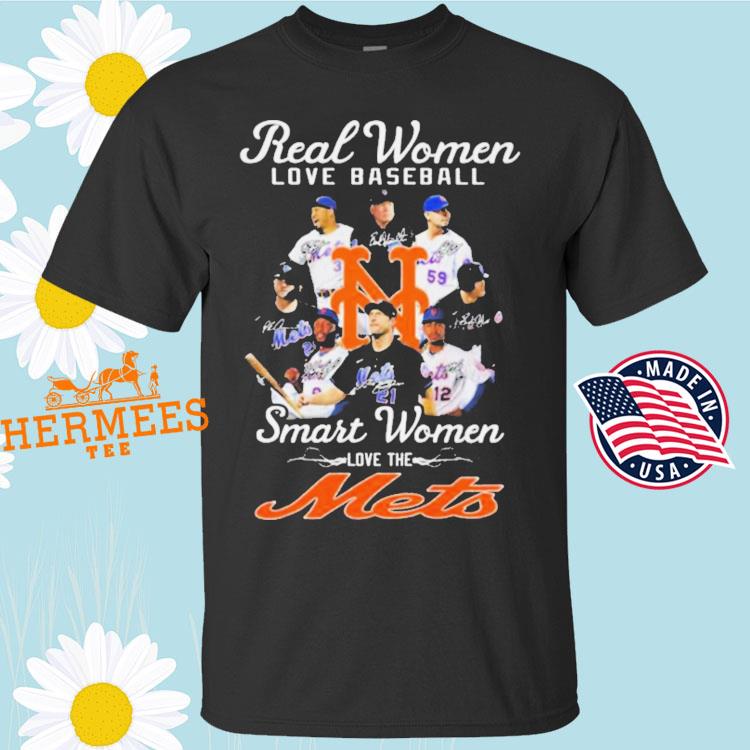 Official real women love baseball smart women love the mets shirt