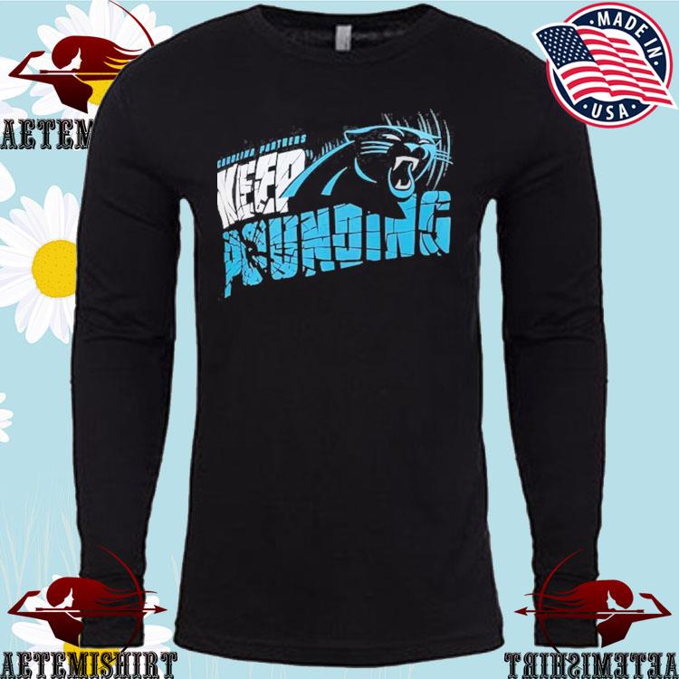 Men's '47 Black Carolina Panthers Keep Pounding Performance T-Shirt