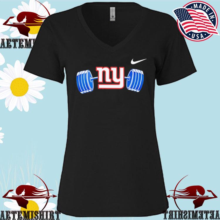 Nike / Women's New York Giants Exceed 2-Tone Royal V-Neck T-Shirt