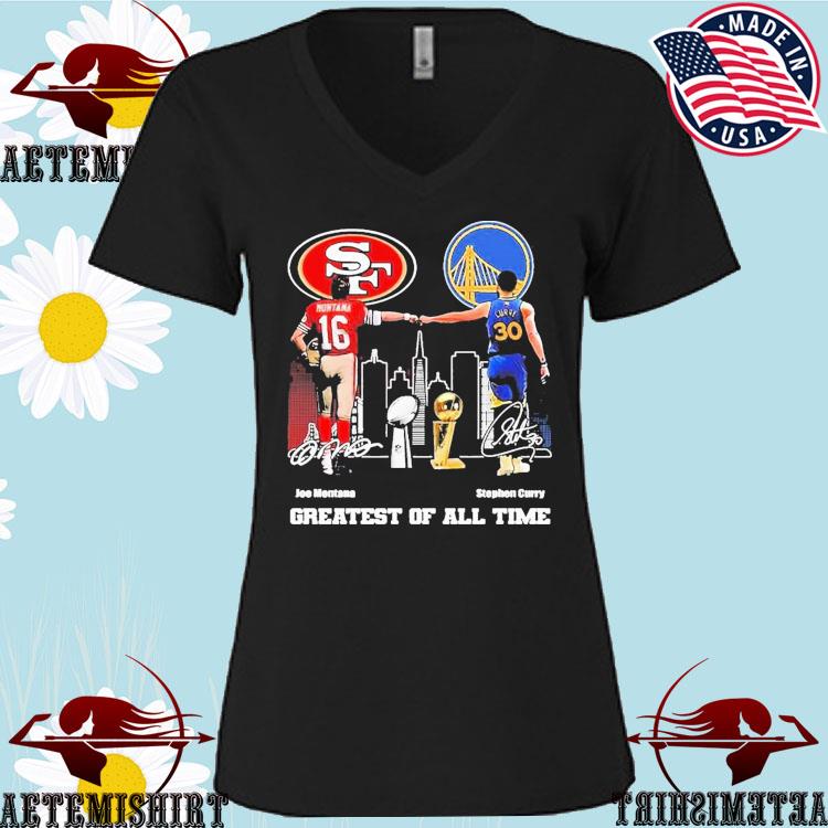 Official san francisco Joe Montana and stephen curry greatest of all time  signatures T-shirt, hoodie, sweater, long sleeve and tank top