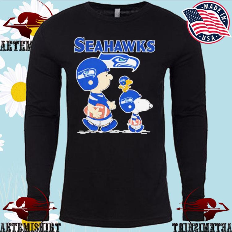 Seattle Seahawks Snoopy Plays The Football Game Long Sleeve T-Shirt 