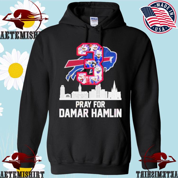 Official Pray For Damar Hamlin 3 Shirt, hoodie, sweater, long sleeve and  tank top