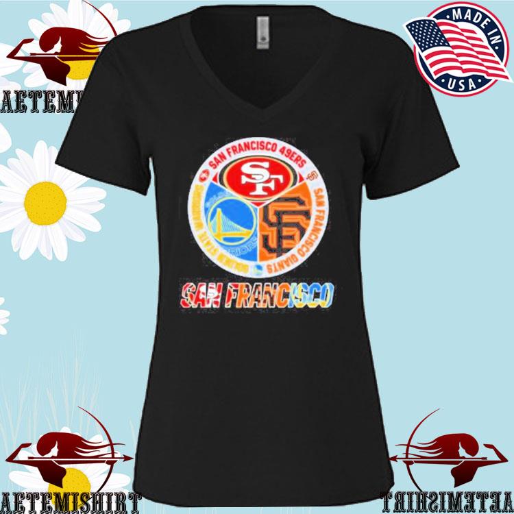Official san Francisco City San Francisco 49Ers And San Francisco Giants  And Golden State Warriors Logo Tee 2023 shirt, hoodie, longsleeve,  sweatshirt, v-neck tee