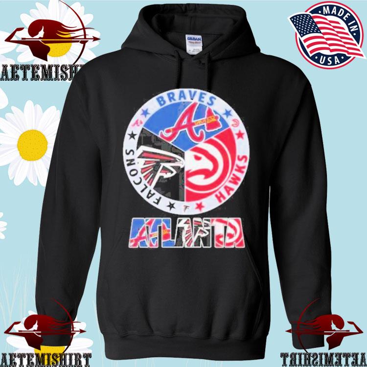 Atlanta braves atlanta hawks atlanta falcons sport teams T-shirts