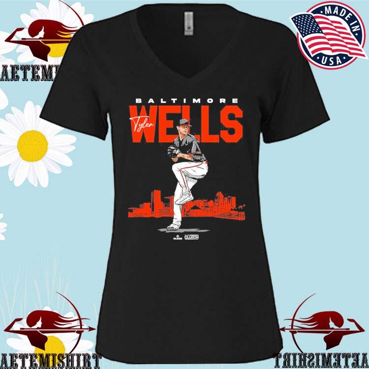 Tyler Wells Baltimore Orioles city skyline signature 2023 shirt