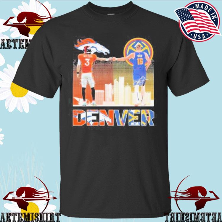 Denver Broncos Russell Wilson And Denver Nuggets Nikola Jokic Signatures  shirt, hoodie, longsleeve, sweatshirt, v-neck tee