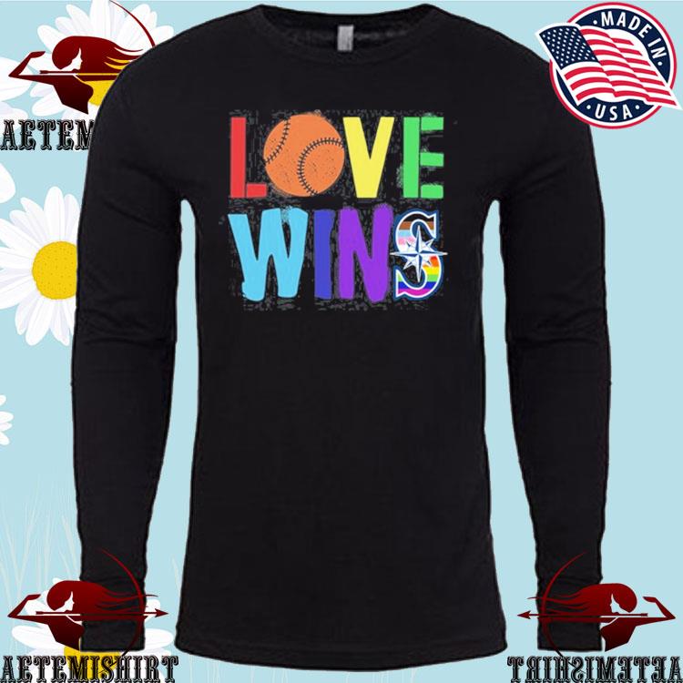 Official love wins Seattle mariners baseball pride Shirt, hoodie