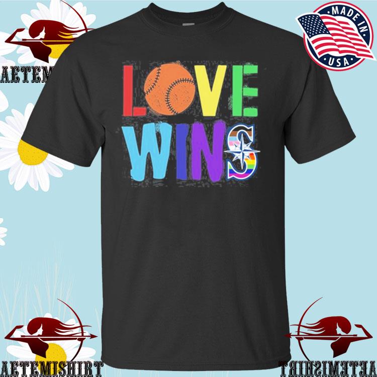 Official love wins Seattle mariners baseball pride Shirt, hoodie