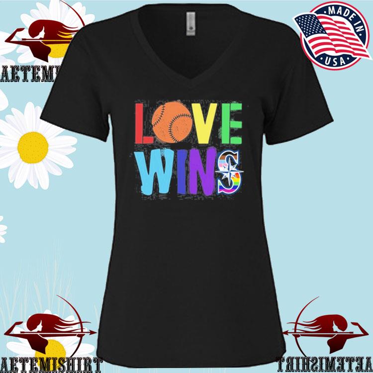 Seattle Mariners love wins pride shirt, hoodie, sweater and v-neck