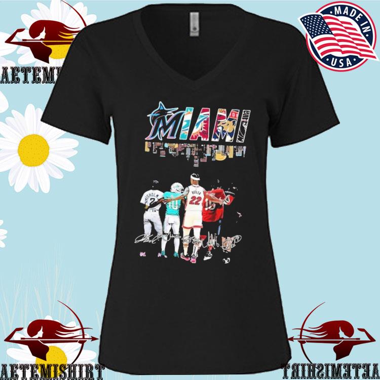 MiamI marlins miamI dolphins miamI heat Florida panthers inter miamI  signatures T-shirt, hoodie, sweater, long sleeve and tank top