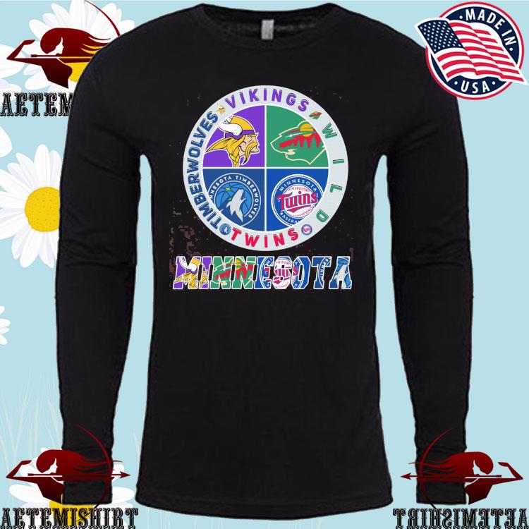 Minnesota Twins Minnesota Timberwolves Minnesota Vikings Minnesota Wild  Logo shirt, hoodie, sweater, long sleeve and tank top