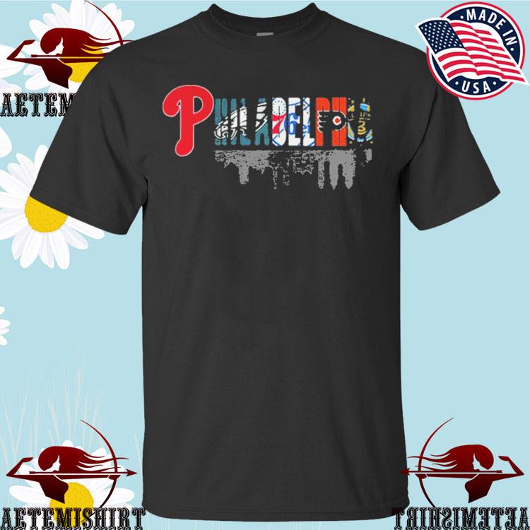 Philadelphia sports teams phillies eagles 76ers flyers T-shirt, hoodie,  sweater, long sleeve and tank top