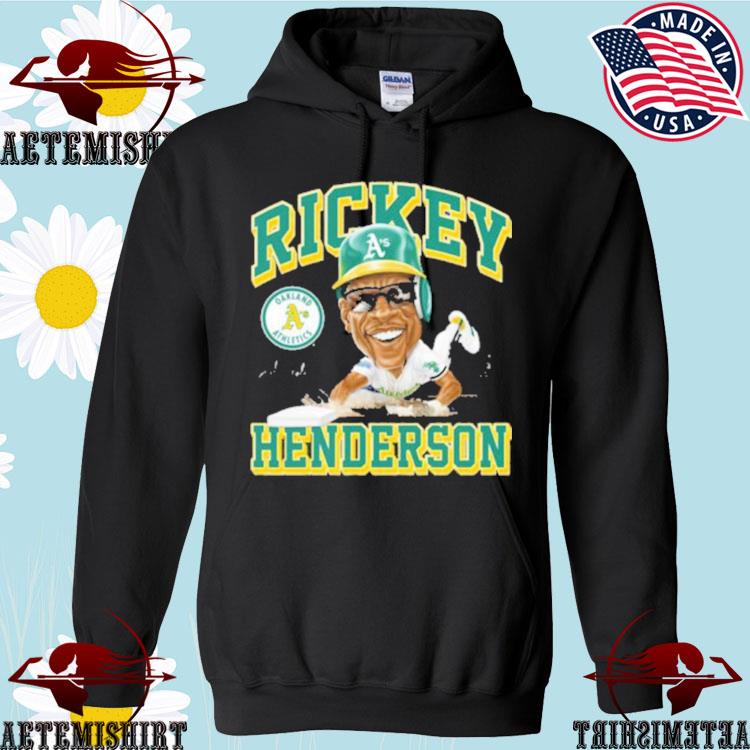 Rickey Henderson Oakland Athletics T Shirt Baseball Team Sport Black