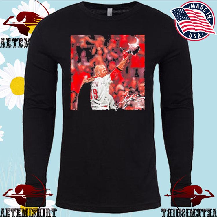 Joey Votto Viking Cutain call picture signature shirt, hoodie, sweater and  long sleeve