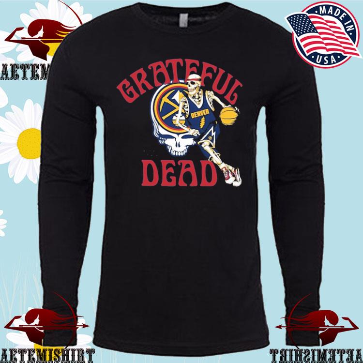 Grateful Dead Denver Nuggets Skull Skeleton 2023 Shirt