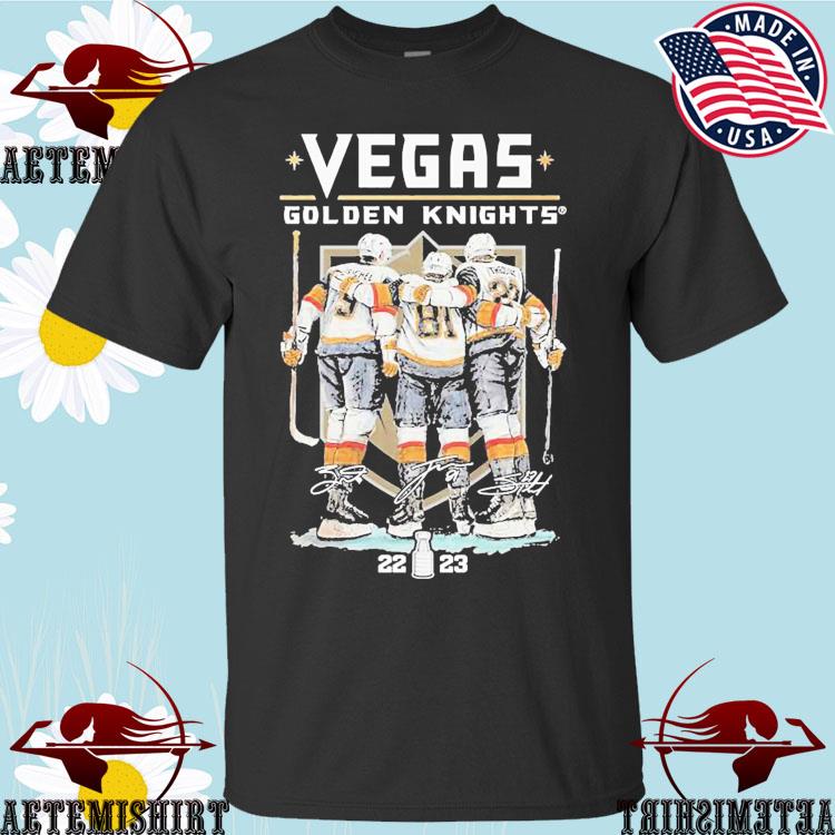 Vegas Golden Knights 2023 Jack Eichel Jonathan Marchessault And Shea  Theodore Signatures Shirt, hoodie, sweater, long sleeve and tank top