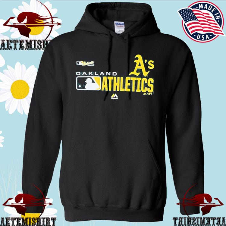 Official authentic majestic green oakland athletics a's T-shirt