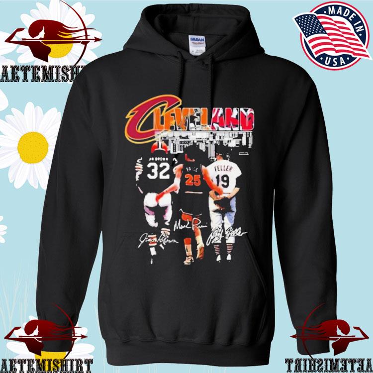 Cleveland browns jim brown cavaliers price and guardians feller shirt,  hoodie, sweater, long sleeve and tank top