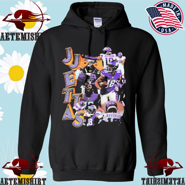 Justin Jefferson Shirt Black Minnesota Vikings National Football Sweatshirt  - iTeeUS