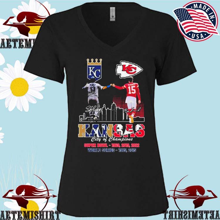 Original Kansas Chiefs City Patrick Mahomes And City Royals Perez City Of  Champions Signatures 2023 T-shirt,Sweater, Hoodie, And Long Sleeved,  Ladies, Tank Top