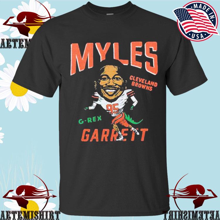 Official myles Garrett Cleveland Browns G-Rex Caricature Player Tri-Blend  T-Shirts, hoodie, sweater, long sleeve and tank top