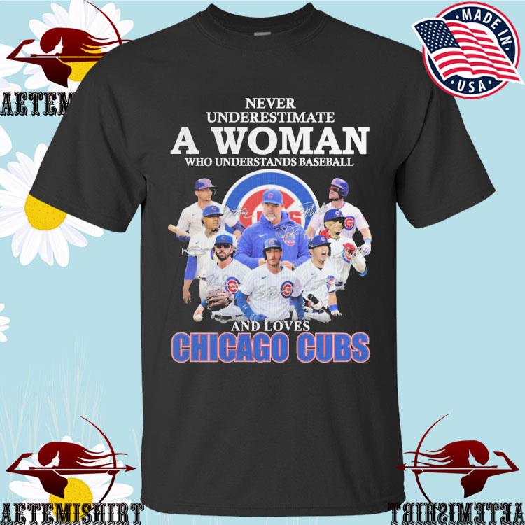 Product never Underestimate A Woman Who Understands Baseball And Loves  Chicago Cubs Shirt Hoodie Sweater, hoodie, sweater, long sleeve and tank top