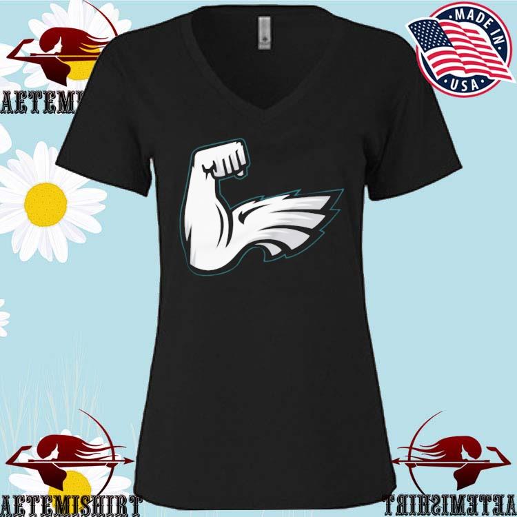 Philadelphia Eagles Flowers T-Shirt For Women - Personalized Gifts