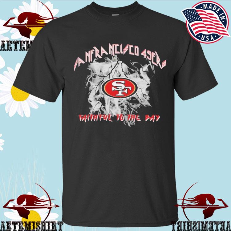 Official san Francisco 49ers Wear By Erin Andrews Charcoal Boyfriend T-Shirt,  hoodie, sweater, long sleeve and tank top