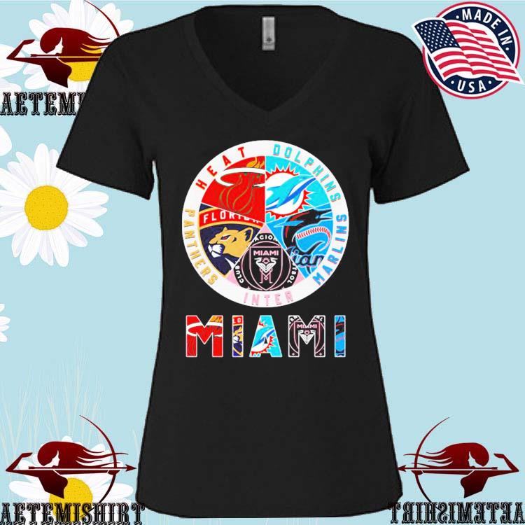 Official miami Sports Teams Signed Miami Marlins Miami Dolphins Miami Heat  Shirt, hoodie, longsleeve, sweatshirt, v-neck tee