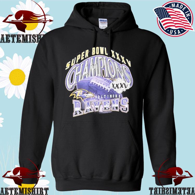 Vintage 2001 Super Bowl XXXV Champions Baltimore Ravens Graphic Longsleeve  Shirt, hoodie, sweater, long sleeve and tank top