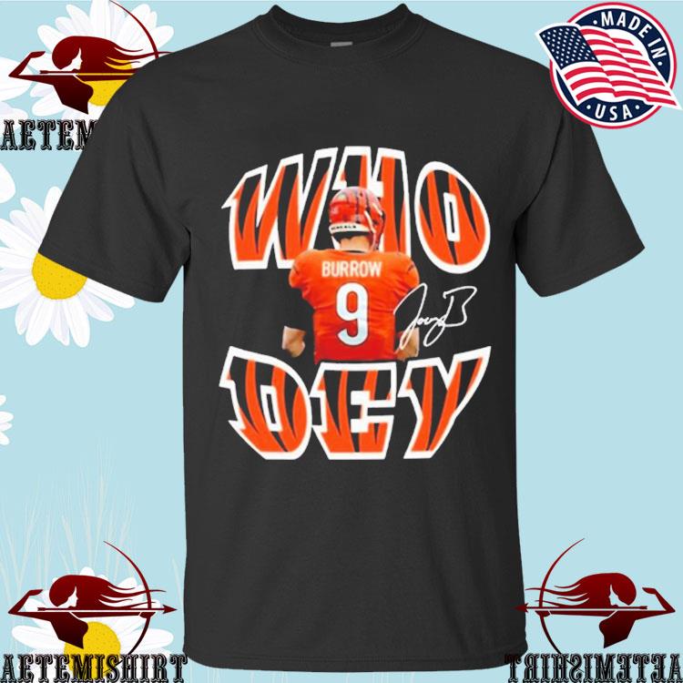 FREE shipping Joe Burrow Who Dey Cincinnati Bengals shirt, Unisex tee,  hoodie, sweater, v-neck and tank top in 2023