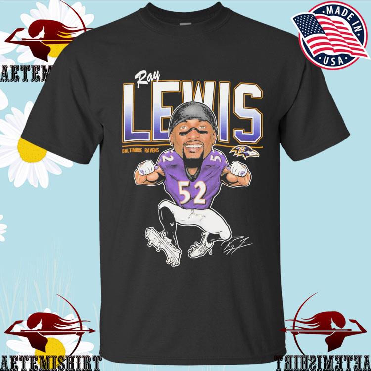 Official caricatures Baltimore Ravens Ray Lewis Signature T-Shirts