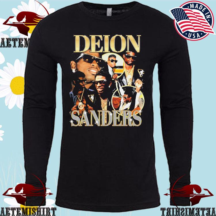 Women's Deion Sanders Backer V-Neck T-Shirt - Ash - Tshirtsedge